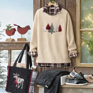 Coldwater Creek X-Mas Tree Sweater